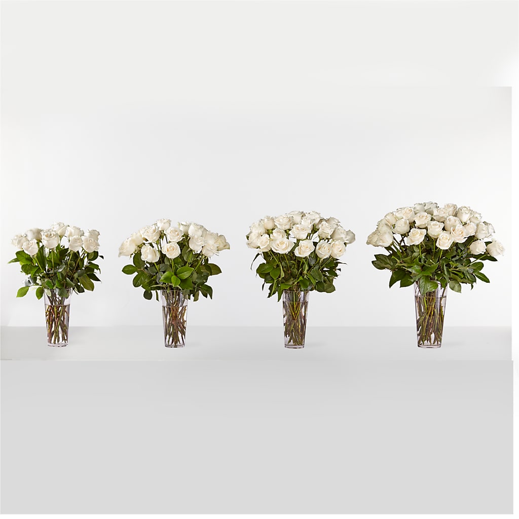 Long Stem White Rose Bouquet – New Rochelle Florist, New Rochelle NY