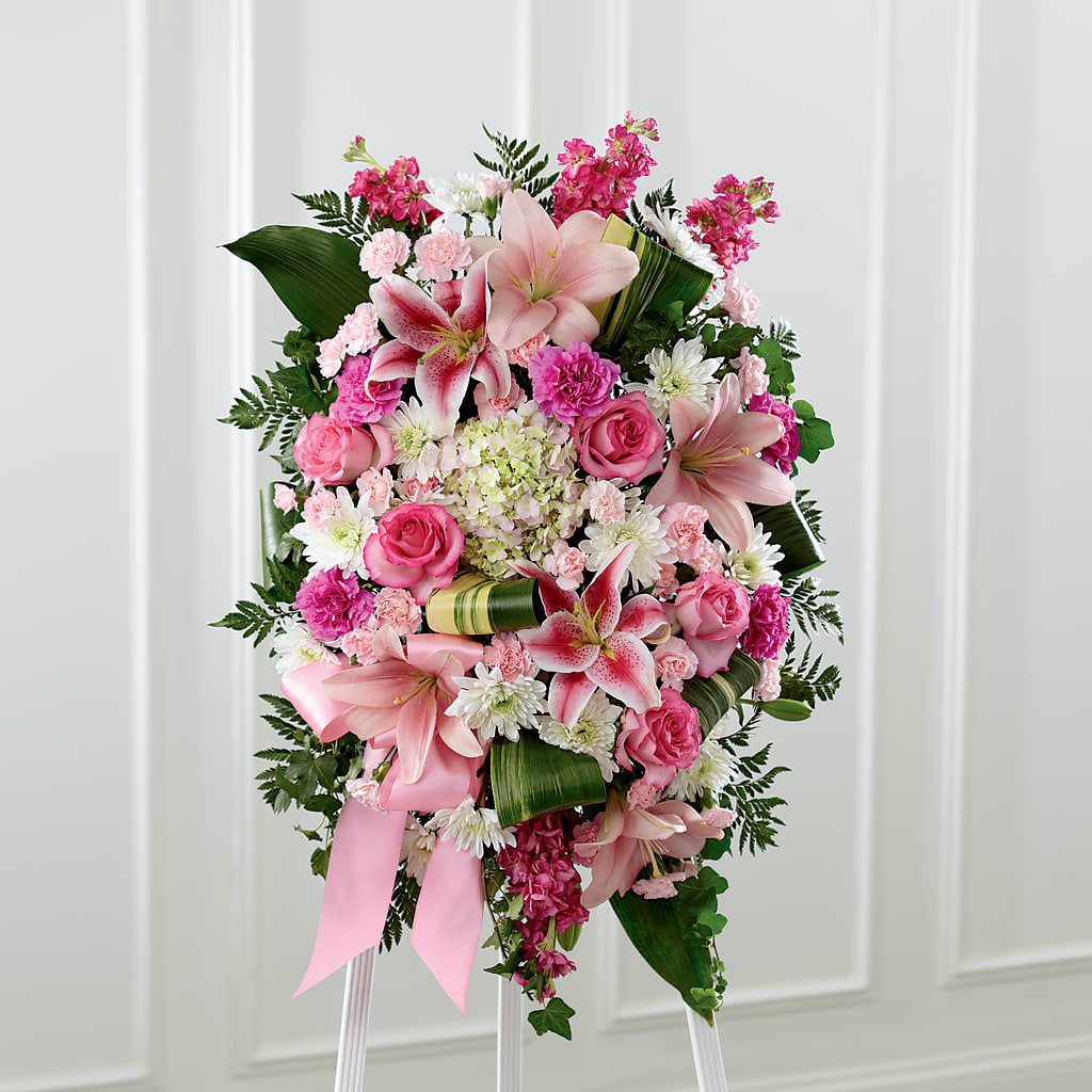 Comforting Standing Spray – New Rochelle Florist, New Rochelle NY