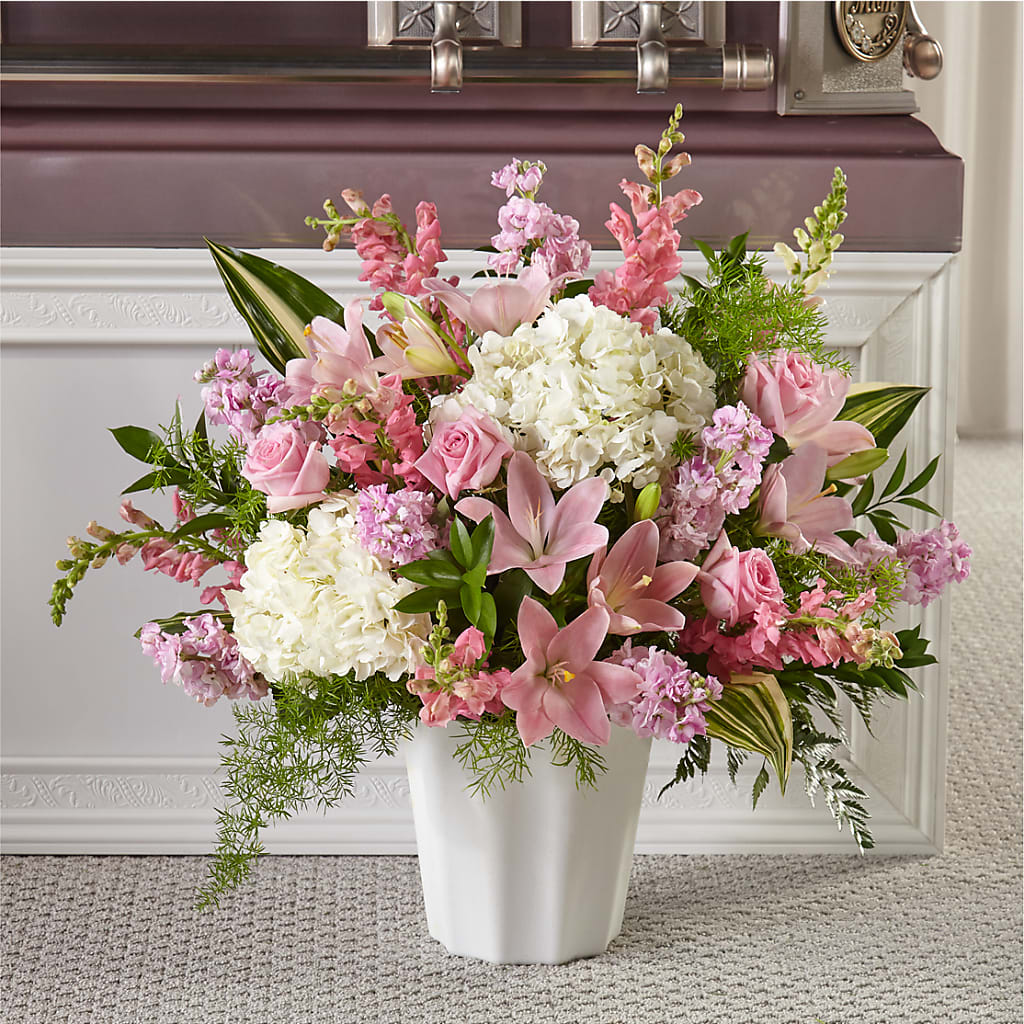 Simply Serene Floor Basket – New Rochelle Florist, New Rochelle NY