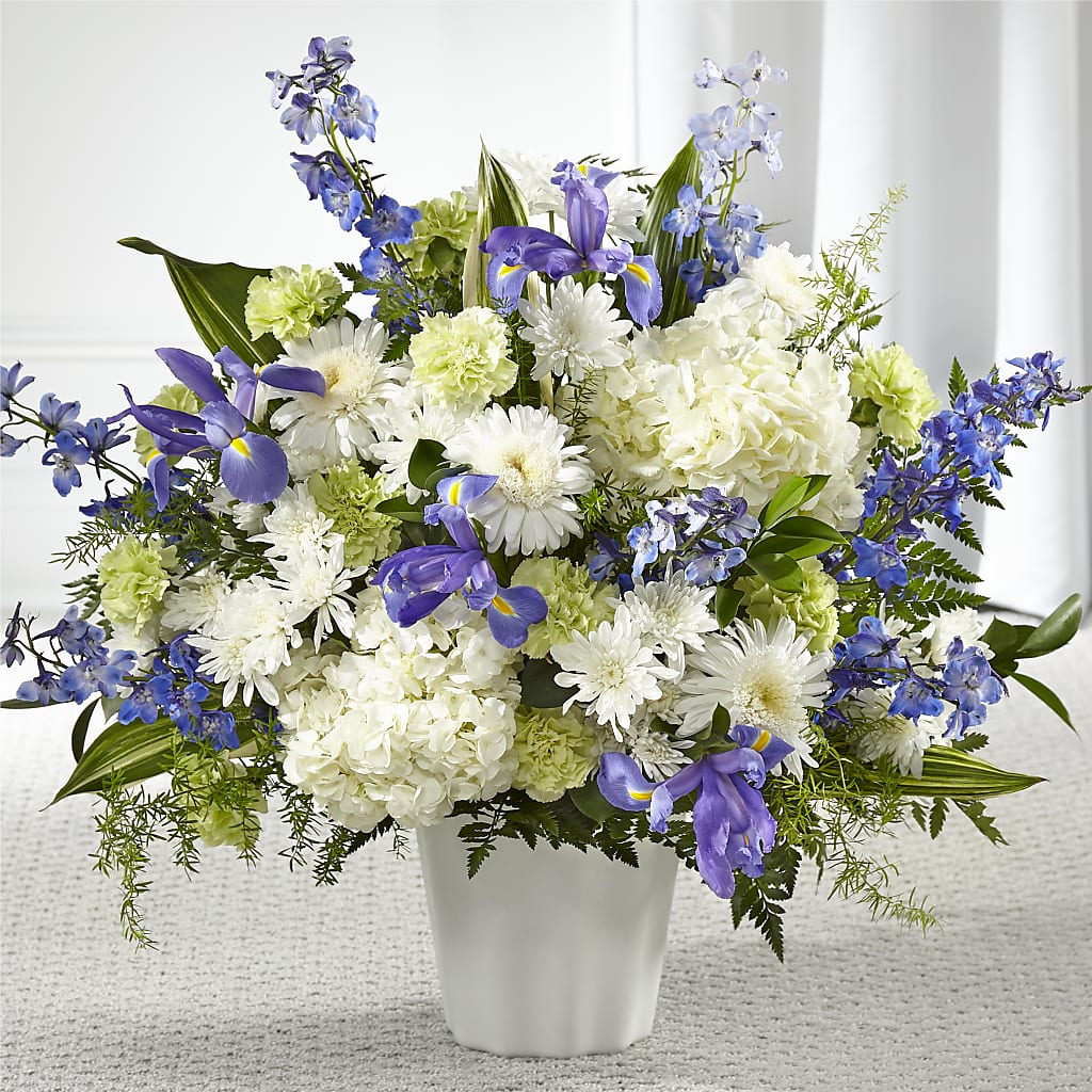 Soft Serenity Floor Basket – New Rochelle Florist, New Rochelle NY
