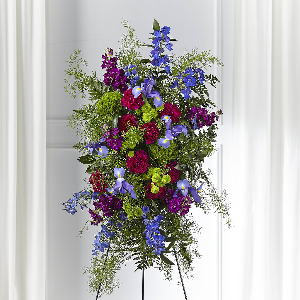 Heavenly Skies Standing Spray – New Rochelle Florist, New Rochelle NY