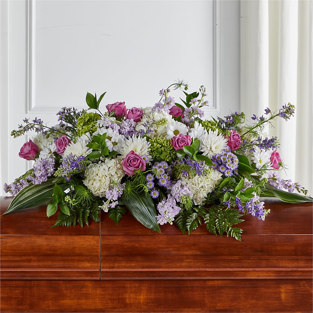 Meadows of Serenity Casket Spray – New Rochelle Florist, New Rochelle NY