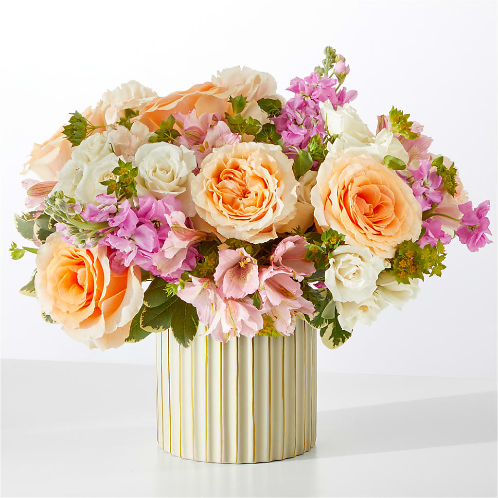Paradise Bouquet with Ivory Vase – New Rochelle Florist, New Rochelle NY