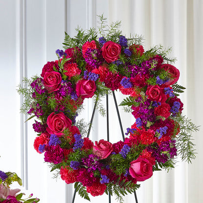 Calming Colors Wreath –  New Rochelle Florist, New Rochelle NY