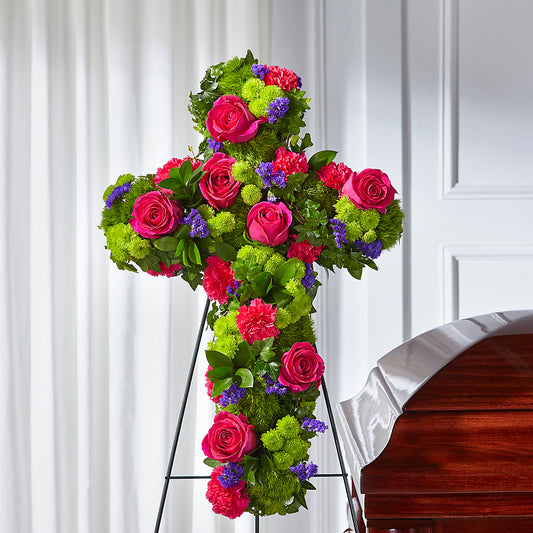 Tribute Rose Floral Cross –  New Rochelle Florist, New Rochelle NY