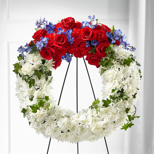 Patriotic Passion Wreath –  New Rochelle Florist, New Rochelle NY