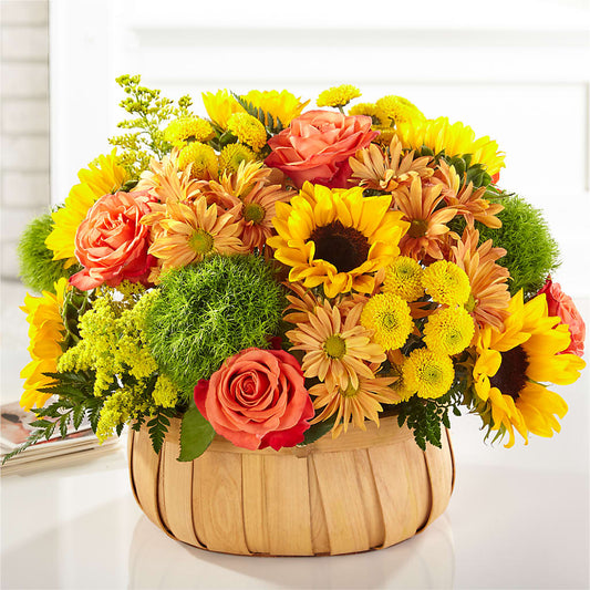Harvest Sunflower Basket –  New Rochelle Florist, New Rochelle NY